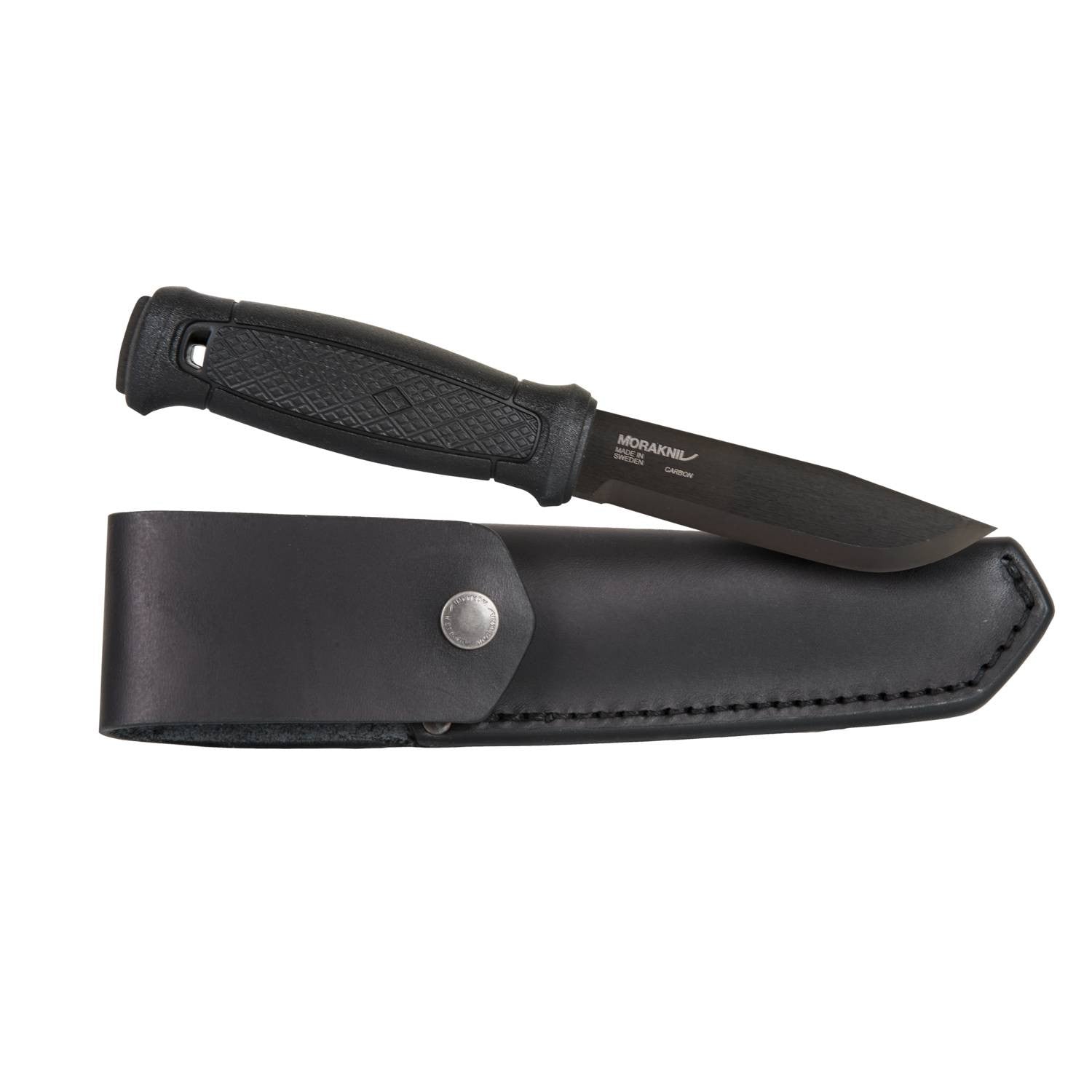 Morakniv® Garberg Black C (fodero in pelle) - Acciaio al carbonio