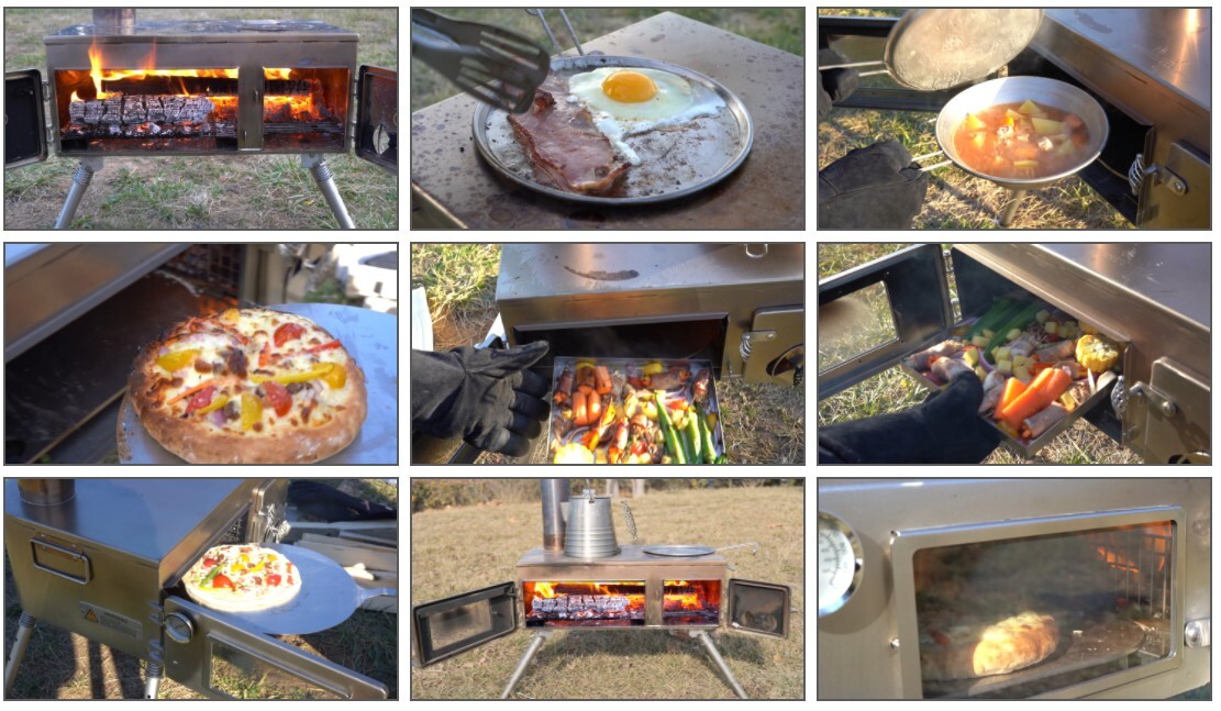 Woodlander Wood Burning Pizza Oven Camping Stove